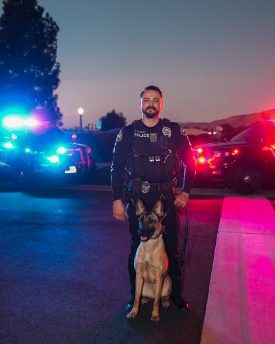 Hemet PD Officer Maynard and K9 Kitti
