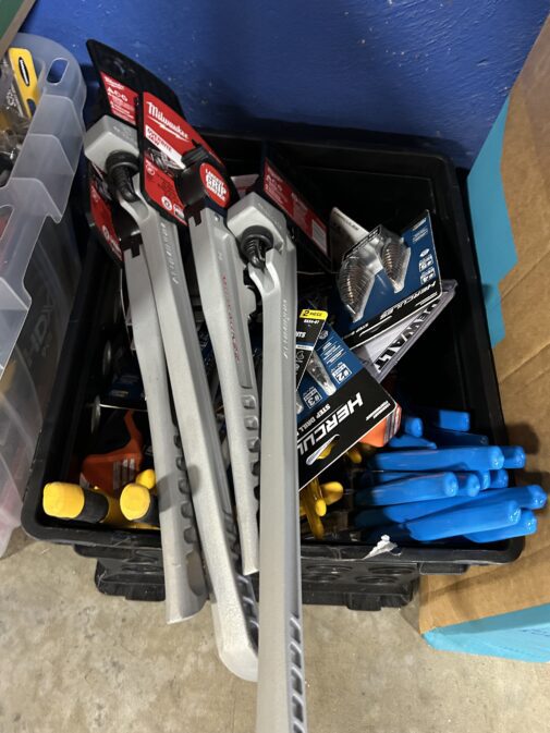 Black box with unopened tools inside 